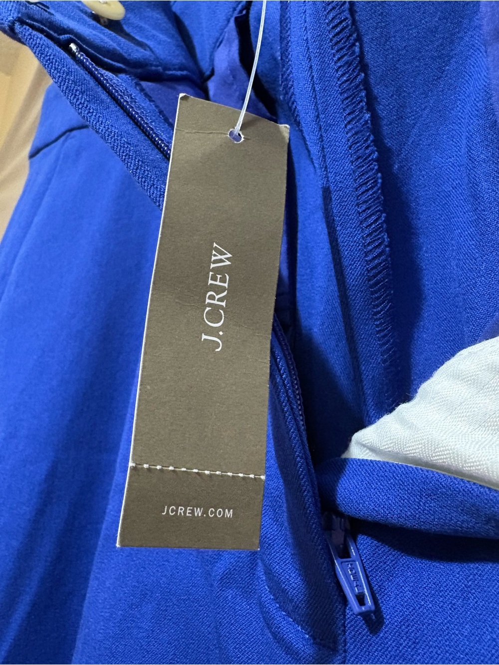 J. Crew Women’s Size 16 BRAND NEW Bright Cobalt Blue Straight-Leg Pants - Picture 6 of 7
